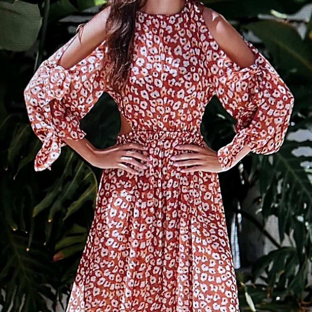 By Anthropologie Sheer Coverup Dress Size M